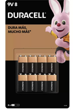 Cargar imagen en el visor de la galería, Duracell, Baterías 9V de 8 piezas - KOZ