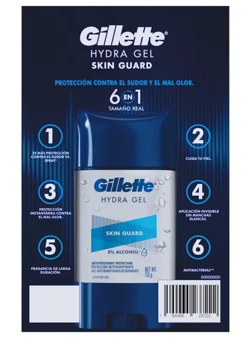 Gillette Invisible Hydra Gel 6-in-1 Skin Guard Antiperspirant (4-pack, 113 g each)