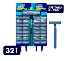 Cargar imagen en el visor de la galería, Rastrillo para afeitar desechable Gillette Prestobarba ultragrip2 32 pzas - ZK