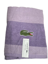 Cargar imagen en el visor de la galería, Baño Lacoste Toallas Toalla Estadar Lisa Con Raya Con Toallon De 76cm X 132cm - Unidad X 1  - BGP