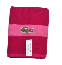 Cargar imagen en el visor de la galería, Baño Lacoste Toallas Toalla Estadar Lisa Con Raya Con Toallon De 76cm X 132cm - Unidad X 1  - BGP