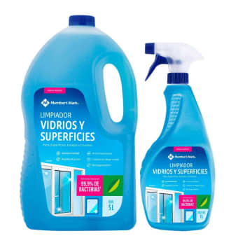 Limpiador Líquido Member's Mark Vidrios y Superficies 5L+1L- ZK