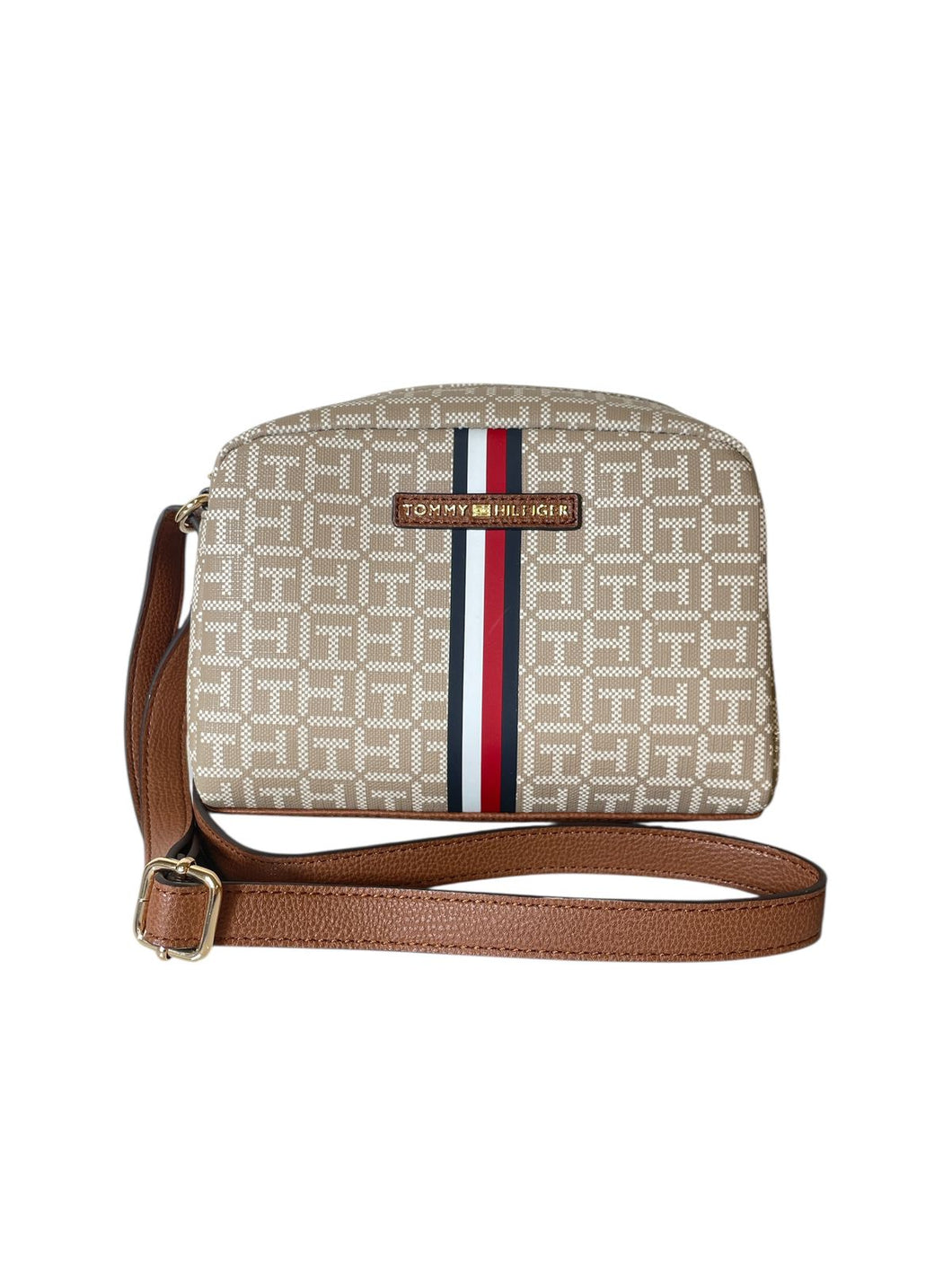 Bolso Tommy Hilfiger Crossbody Beige Franjas Original Importada - BGP
