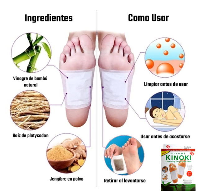 Pack 100 Parches Kinoki Desintoxicantes Para Pies Energia - BGP –  MayoreoTotal