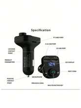Cargar imagen en el visor de la galería, Bluetooth Transmisor Fm Auto Manos Libres Cargador 2 Usb - BGP