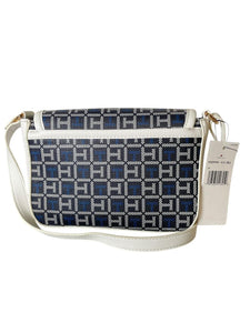 Bolsa Crossbody Tommy Hilfiger Blanca Monograma Azul Original - BGP