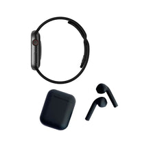 Cargar imagen en el visor de la galería, Kit smartwatch y audífons twins negro - BGP