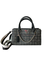 Cargar imagen en el visor de la galería, Bolsa Guess Dama Gris Con Detalles Negros Y Cadena Original  - BGP