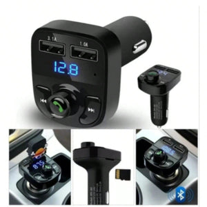 Bluetooth Transmisor Fm Auto Manos Libres Cargador 2 Usb - BGP