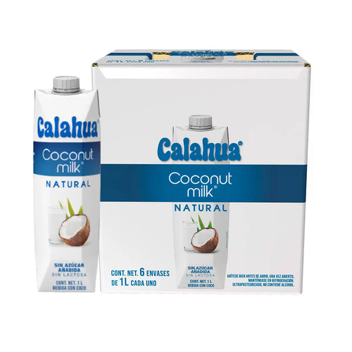 Calahua leche de coco natural 6P/1L - KOZ