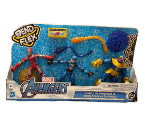 Muñecos Marvel Avengers Bend Flex Iron Man Capitan America. - BGP