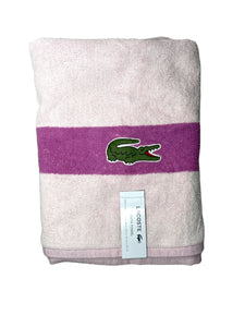Baño Lacoste Toallas Toalla Estadar Lisa Con Raya Con Toallon De 76cm X 132cm - Unidad X 1  - BGP