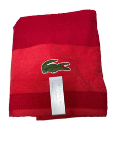 Baño Lacoste Toallas Toalla Estadar Lisa Con Raya Con Toallon De 76cm X 132cm - Unidad X 1  - BGP
