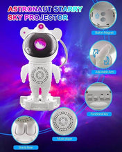 Cargar imagen en el visor de la galería, Bocina Proyector Astronauta Compacta Para Cuarto De Niño - BGP