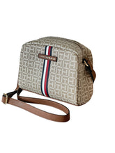 Cargar imagen en el visor de la galería, Bolso Tommy Hilfiger Crossbody Beige Franjas Original Importada - BGP