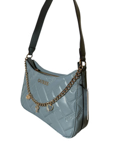 Bolsa Guess Azul Cadena Dijes Glam Chic Original Importada - BGP