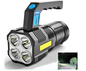 Lampara Linterna De Mano 4 Modos 4 Leds - DRO
