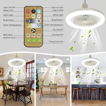 Cargar imagen en el visor de la galería, Ventilador De Techo Con Luz Led 30w 3 Velocidades - BGP