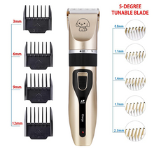 Cargar imagen en el visor de la galería, Maquina De Afeitar Para Perros Y Mascotas 5 Peines Ajustable - BGP