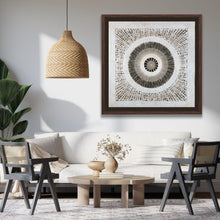 Cargar imagen en el visor de la galería, Arte mural Mexicano Hecho a Mano en Papel Amate – Arte Mexicano Moderno (sin marco), de 72cm x 72cm- Con Tejido Circular. - BGP