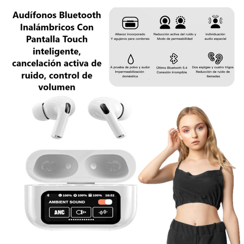 Audifonos Bluetooth Con Pantalla Touch - DRO