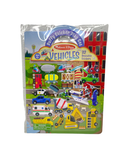 Stickers Acolchonadas Reusables Melissa Doug 32 Pieza Coches - BGP