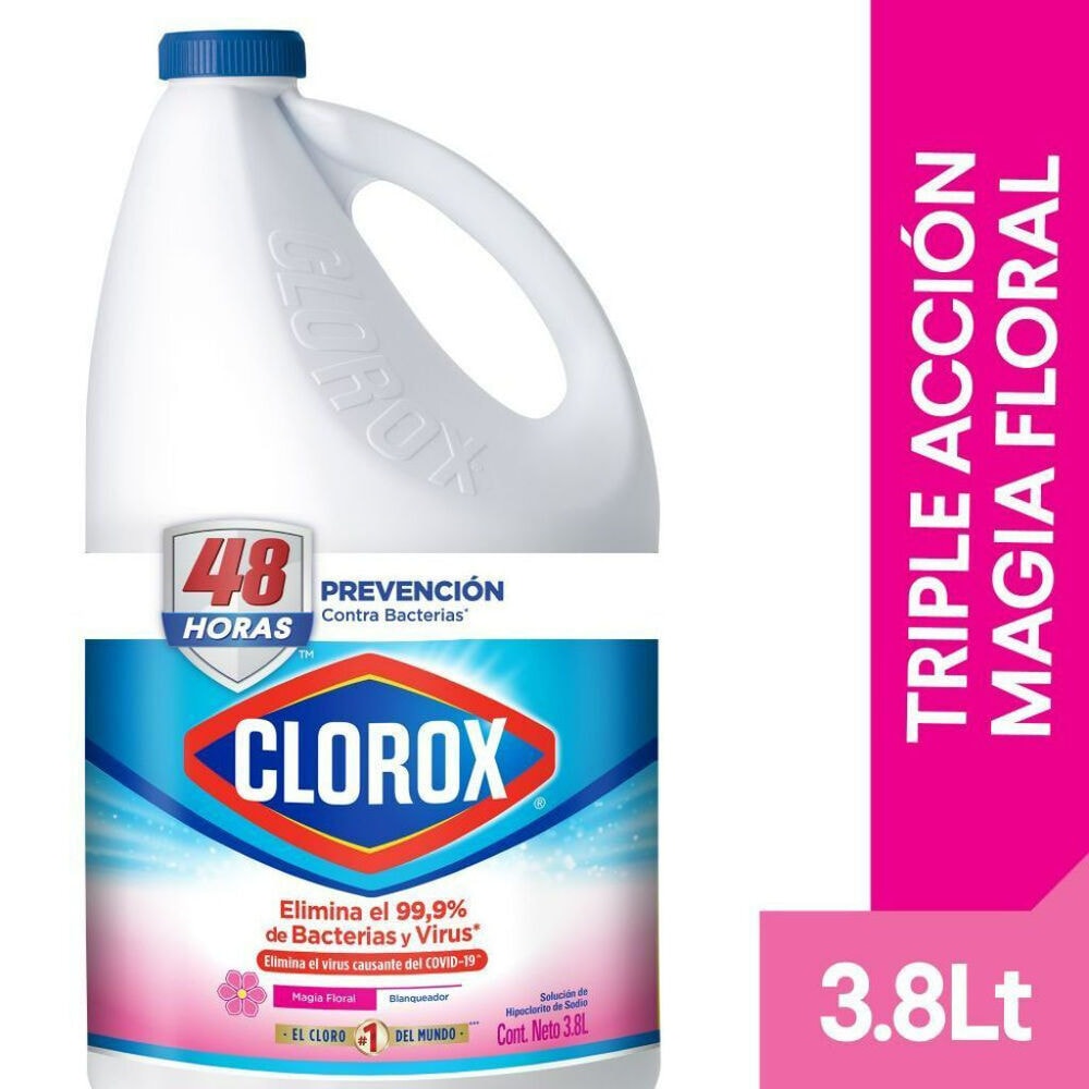 Media Caja Cloro Clorox Mag Floral 3.8L/3P