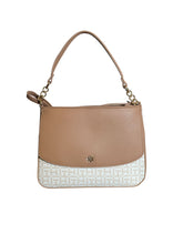 Cargar imagen en el visor de la galería, Bolso Shoulder Tommy Hilfiger Monogram Beige &amp; Camel - BGP