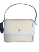 Cargar imagen en el visor de la galería, Bolso Tommy Hilfiger Original Beige con Azul Cielo – Crossbody Elegante - BGP