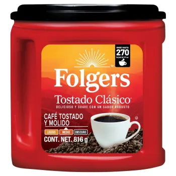 Café Tostado y Molido Folgers Tostado Clásico 816G - ZK