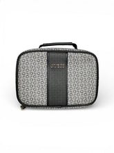 Cargar imagen en el visor de la galería, Neceser GUESS Original Gris Monograma con Franja Negra – Cosmetiquera - BGP