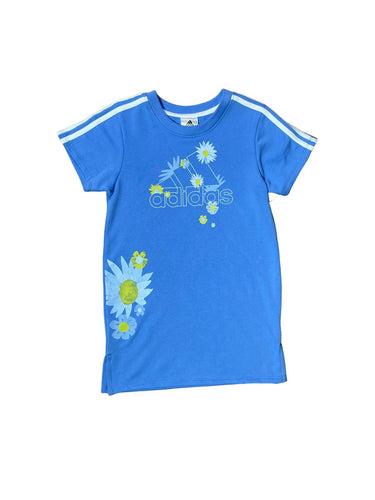 Adorable Elegancia, Vestido para Niña marca Adidas en color Azul Talla 5. - BGP