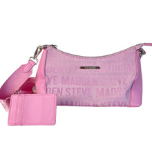 Cargar imagen en el visor de la galería, Bolsa Steve Madden Negra y Rosa con Tarjetero - BGP
