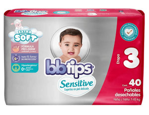 Caja de pañales Chicolastic Bebe Tips talla mediano E3 4C/40P - SCG