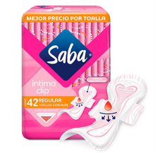 Cargar imagen en el visor de la galería, Caja Toalla Femenina Saba Intima Clip con alas 6P/42T - SCG