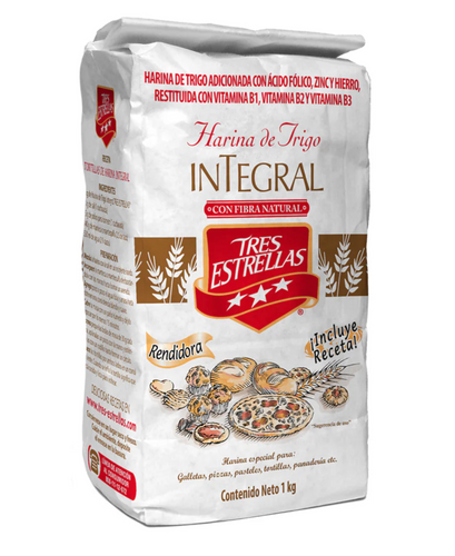 Caja Harina de Trigo Integral 3 Estrellas 10P/1K - SCG