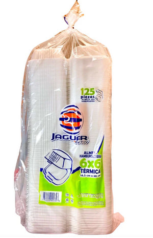 Caja almeja hamburguesera (14.5 x 30 cm) 4C/125P - SCG