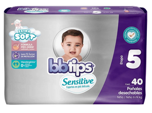 Caja de pañales Chicolastic Bebe Tips talla extra grande E5 4C/40P - SCG