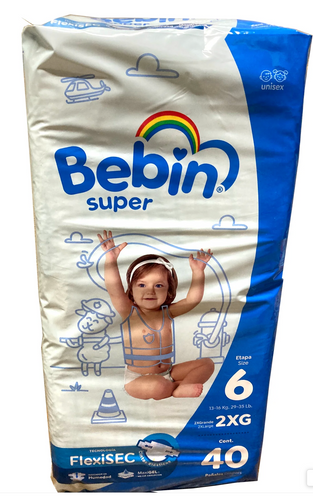 Caja pañal Bebin Super talla grande 4C/40P - SCG