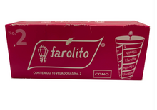 Cargar imagen en el visor de la galería, Caja Veladora Farolito Cono No.2 10C/10P - SCG