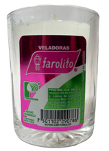 Cargar imagen en el visor de la galería, Caja Veladora Votivo Liso Con Farolito 48P - SCG