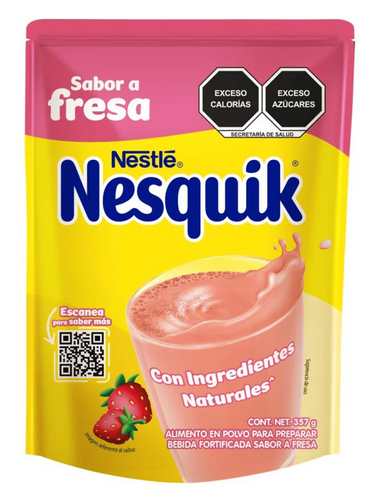 Caja Nesquik de Fresa en Bolsa 357G/12P - SCG