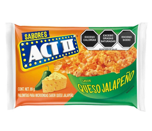 Caja Palomitas Act II Queso y Jalapeño 89G/15P/4EX - SCG