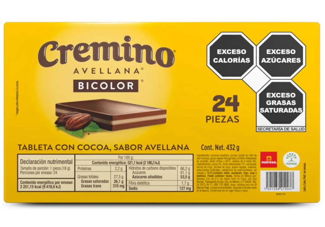 Caja Cremino Bicolor Nutresa 16C/24P - SCG