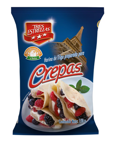 Caja Harina para Crepas Tres Estrellas 150G/12P - SCG