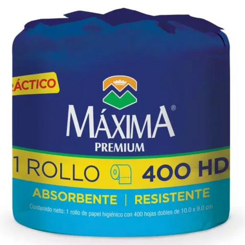 Bulto papel higiénico Maxima Premium 1R/400H/48R - SCG