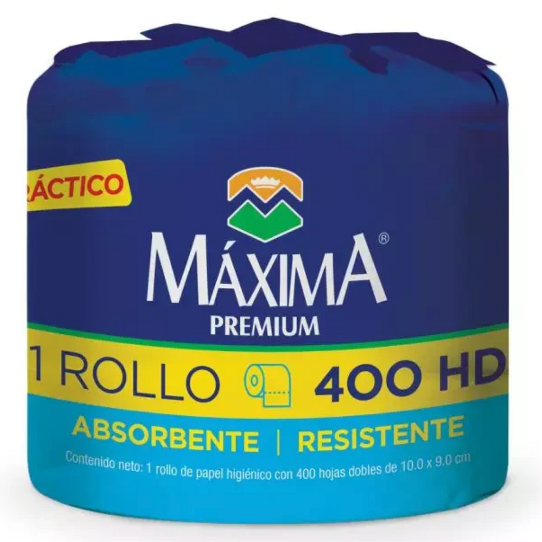 Bulto papel higiénico Maxima Premium 1R/400H/48R - SCG