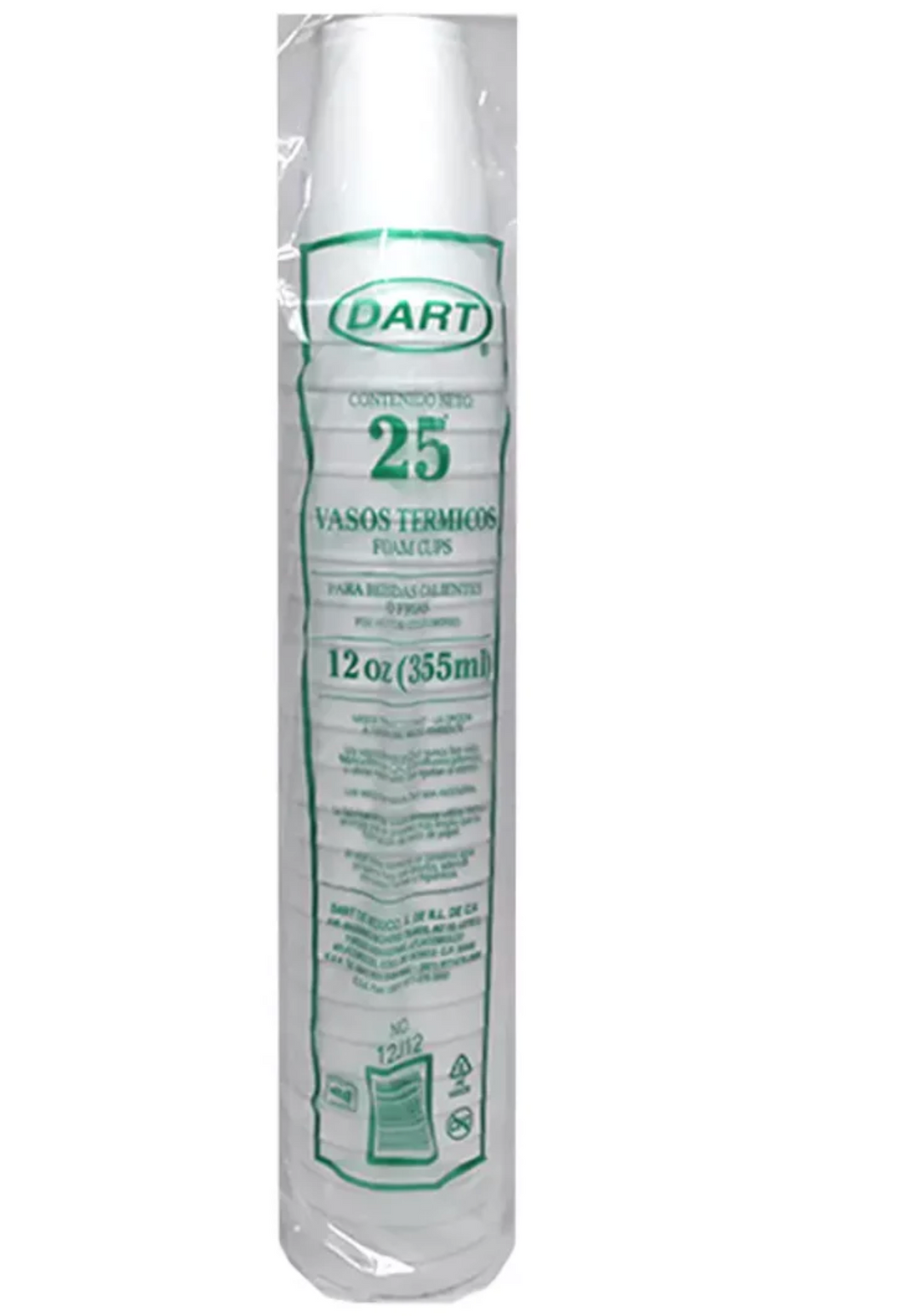 Caja Vaso Térmico Dart No.12 40P/25V - SCG
