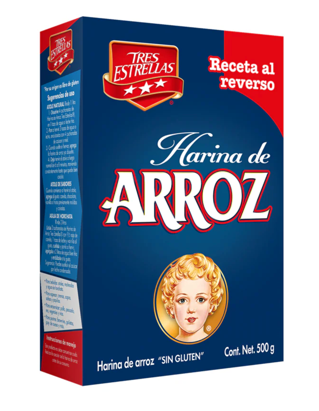 Caja harina de arroz Tres Estrellas libre de Gluten 500G/12P - SCG