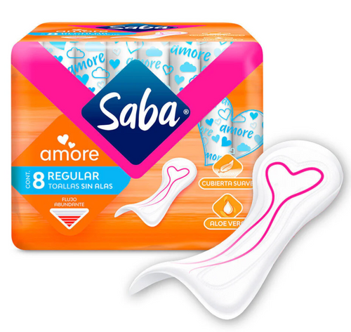 Caja Toalla Femenina Amore Regular Sin Alas Flujo Abundante 8T/10P - SCG